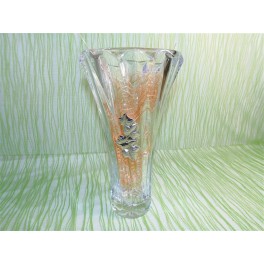 Florero de cristal de bohemia modelo picadelli 28 cm